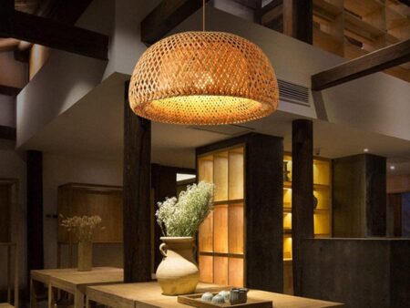 30cm Teahouse Bamboo Lamp Bar Cafe Lighting Fitting
