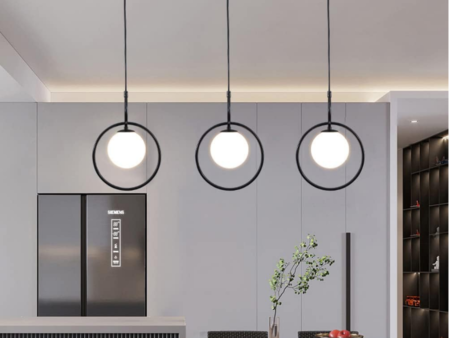 Black Amber Glass Pendant light