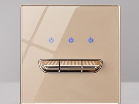 3g2w Luxury Acrylic Crystal Tempered Glass Gold Switches