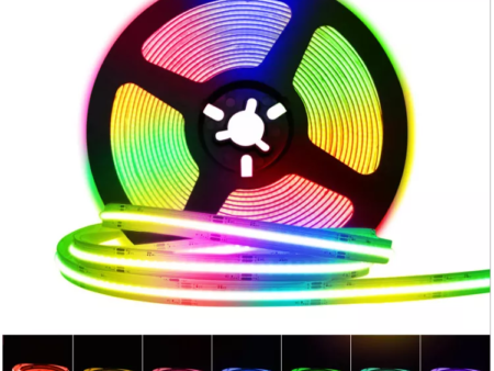 5M Addressable COB RGB IC DC strip light| Aluminum Profile Strip Light